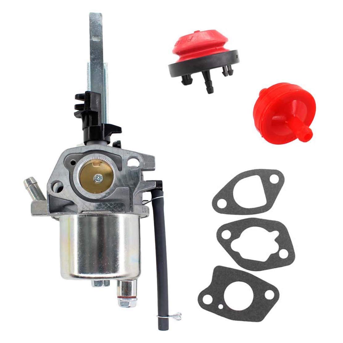 USPEEDA Carburetor Carb for 532437122 585020403 Husqvarna Poulan McCulloh ST121E MC621 PR621 LCT 208cc Snow Engine Primer Bulb