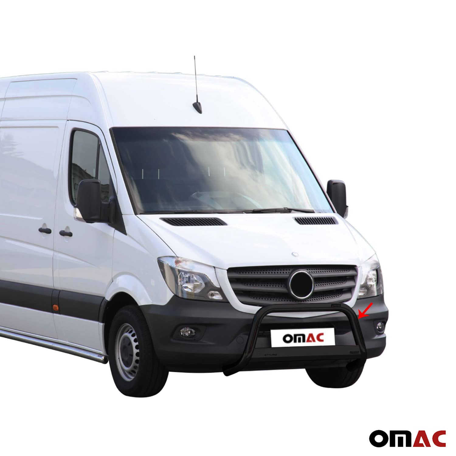 Archetto anteriore compatibile con Mercedes Sprinter 2006-2013 nero ø63 mm