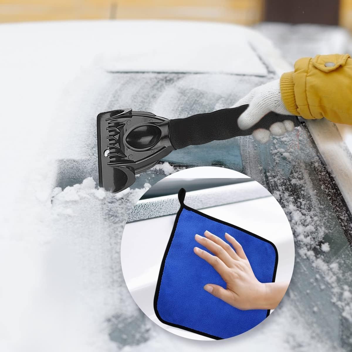 DXTYHB Raschietto per Ghiaccio Auto, per Citroen Jumpy XL, Raschietto per Parabrezza Auto Paletta Togli-Ghiaccio Macchina Ideale per L'Inverno Contro Ghiaccio e Neve
