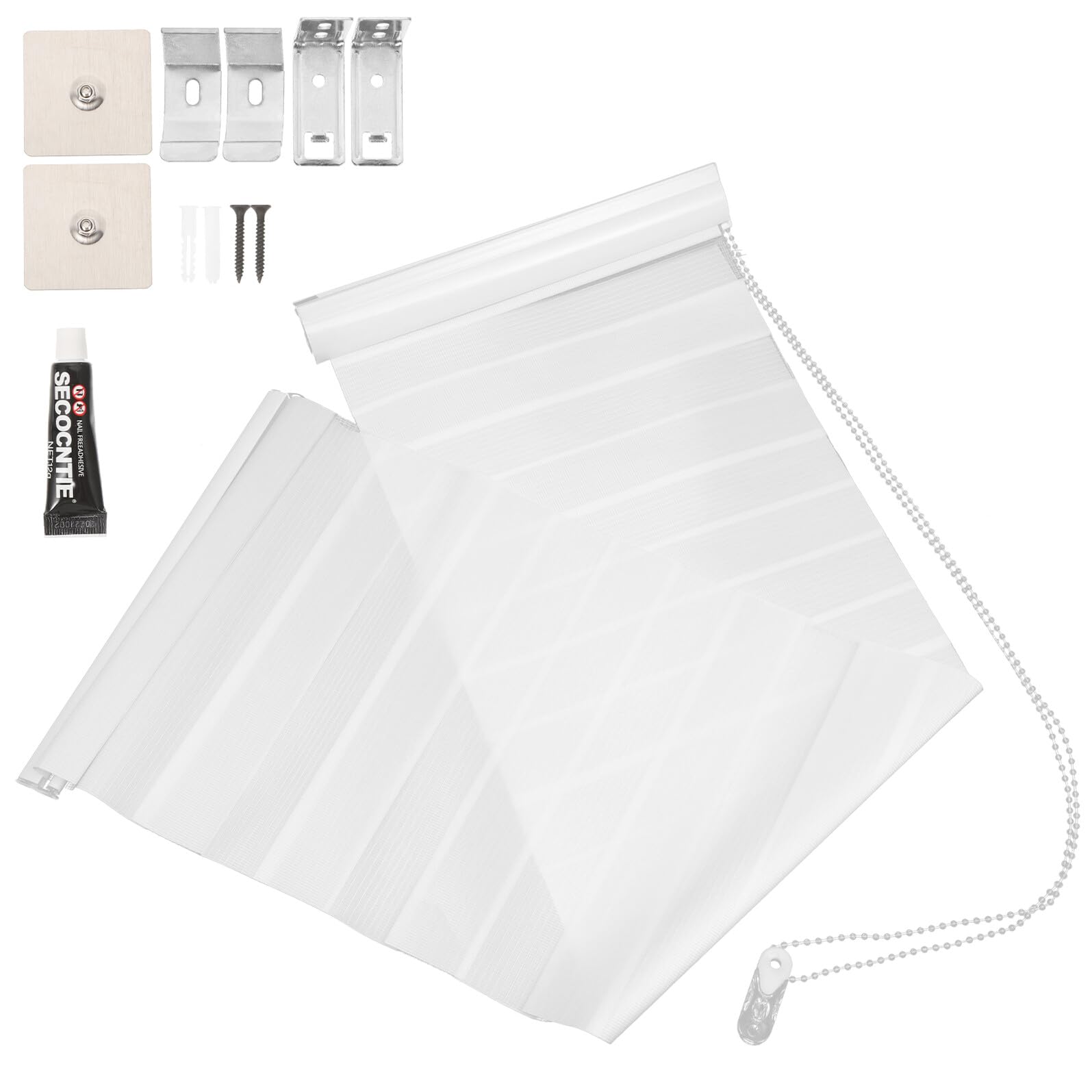 Voilage transparent en lanières blanches pour illuminer le salon en douceur