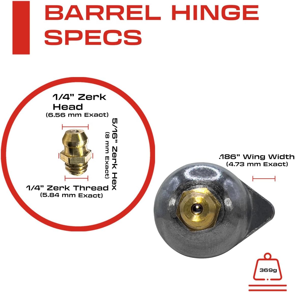 6” Inch Weldable Bullet Hinge – Heavy Duty Barrel Hinges – Weld On Gate Hinges – Weldable Door Hinges – Weld BBQ Smoker Hinge – 6.24" Inch x .979" Inch – Heavy Duty Steel TearDrop Body Pin Grease Zerk