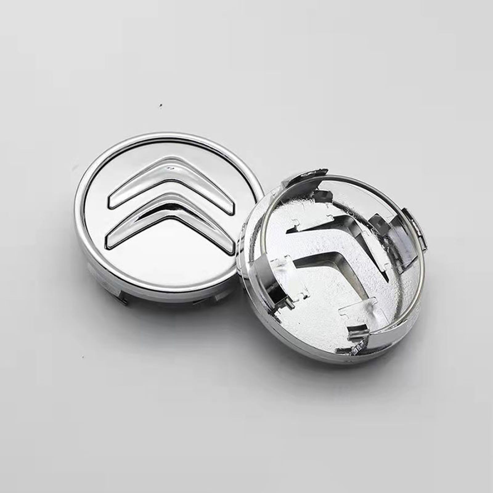 RPAKZVYUI Centre Cap Black for Citroen Visa (Phase II) 1982 1983 84 85 86 87 88, Wheel Centre Hub Caps Car Rim Emblems Car Accessories,Silver