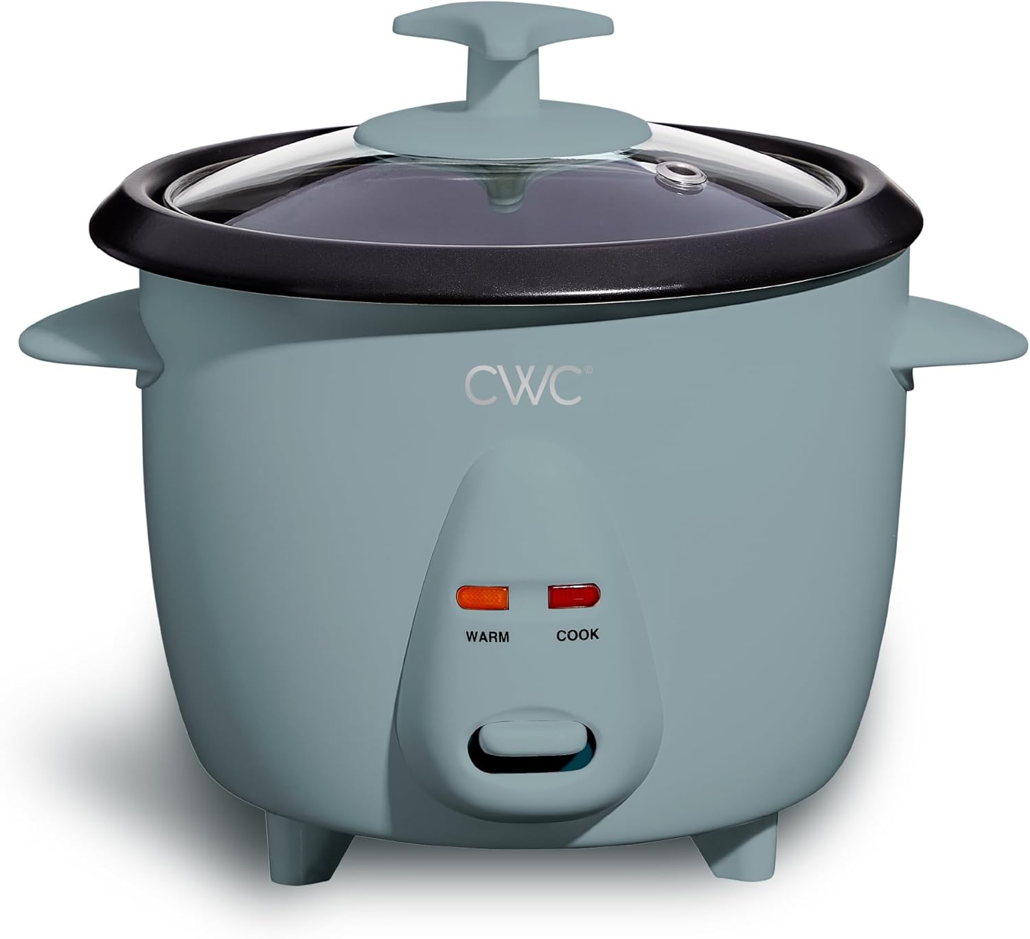 COOK WITH COLOR 6 Cup Rice Cooker 300W - Effortless Cooking and Perfectly, Cooks 3 Cups of Raw Rice for 6 Cups of Cooked Rice, Slate Blue
