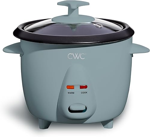COOK WITH COLOR 6 Cup Rice Cooker 300W - Effortless Cooking and Perfectly, Cooks 3 Cups of Raw Rice for 6 Cups of Cooked Rice, Slate Blue