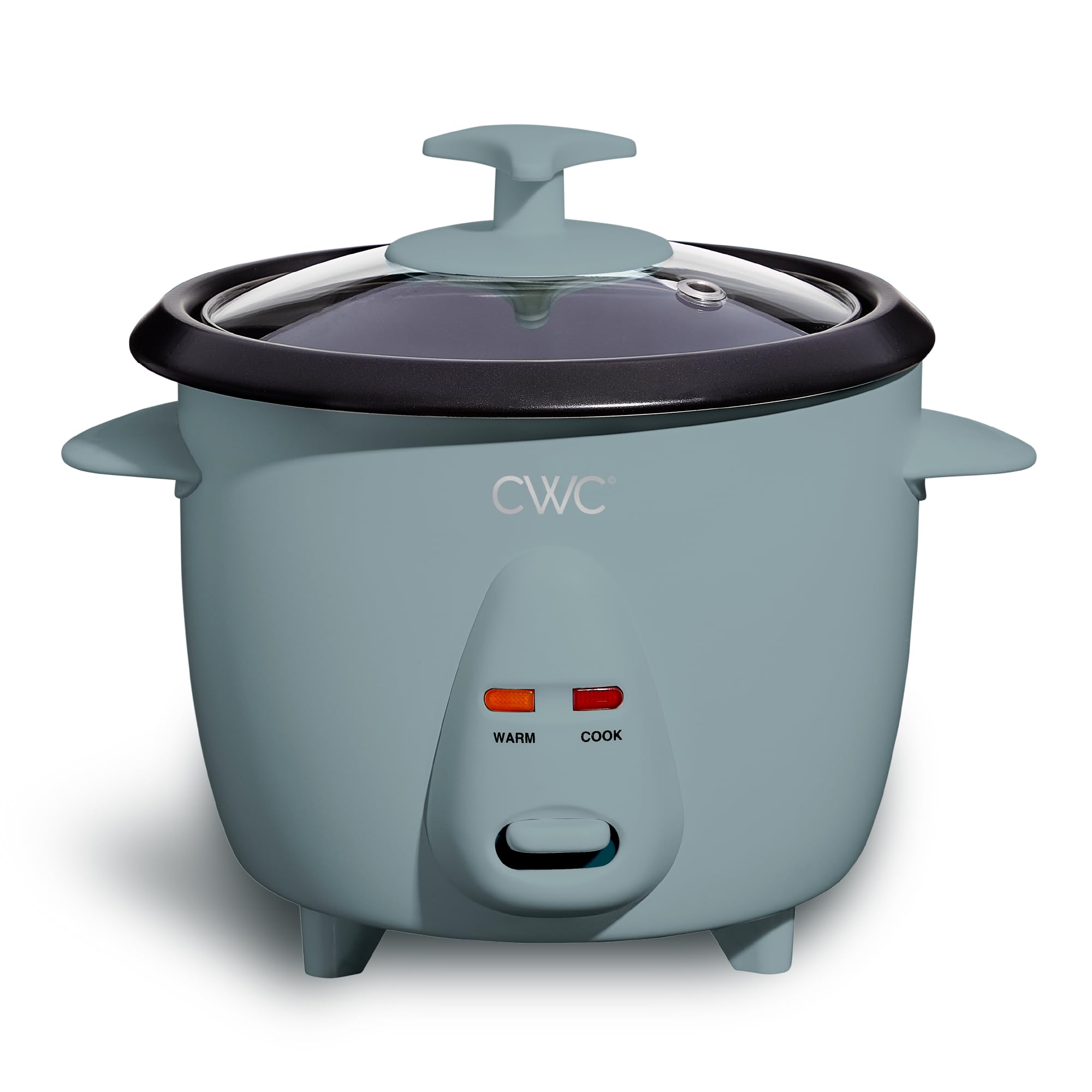 COOK WITH COLOR 6 Cup Rice Cooker 300W - Effortless Cooking and Perfectly, Cooks 3 Cups of Raw Rice for 6 Cups of Cooked Rice, Slate Blue