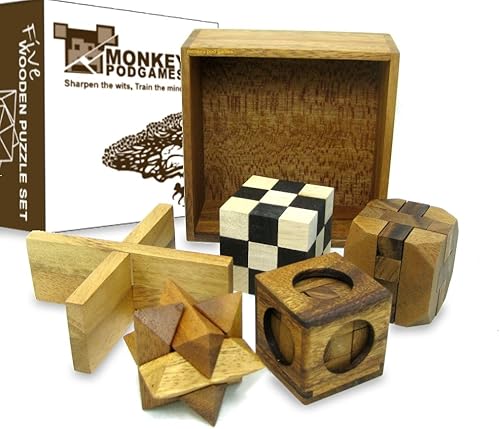 Cinco Puzzles en una caja TrickySet de regalo5Gran Rompecabezas para resolver