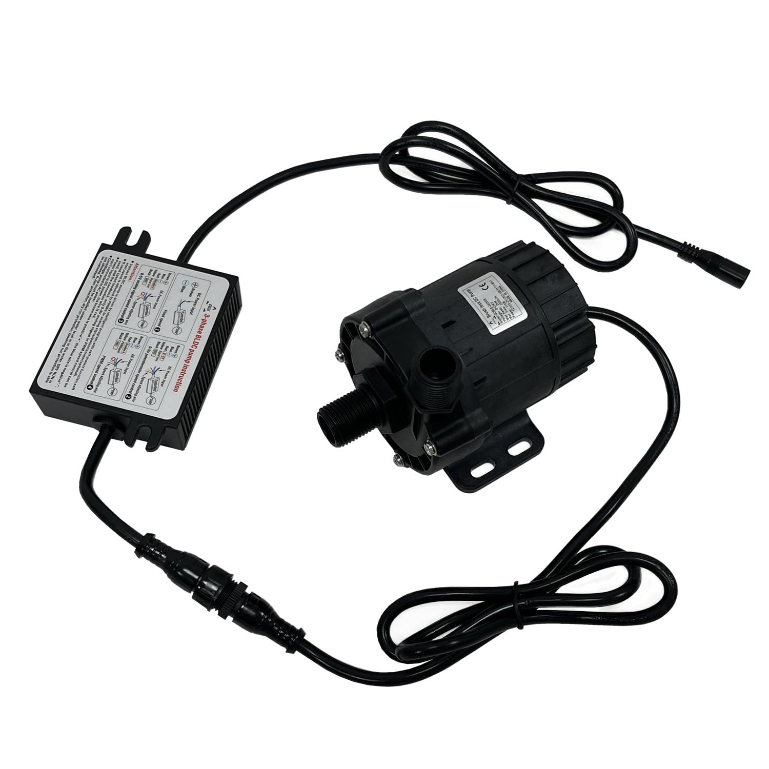 SHYSKY Wytrzymała, cicha mikropompa wodna bezszczotkowa DC 24V 115W DC65E-24250S 25M 2500LPH, z zabezpieczeniem przed pracą na sucho, do systemów chłodzenia i obiegu cieczy pod ciśnieniem
