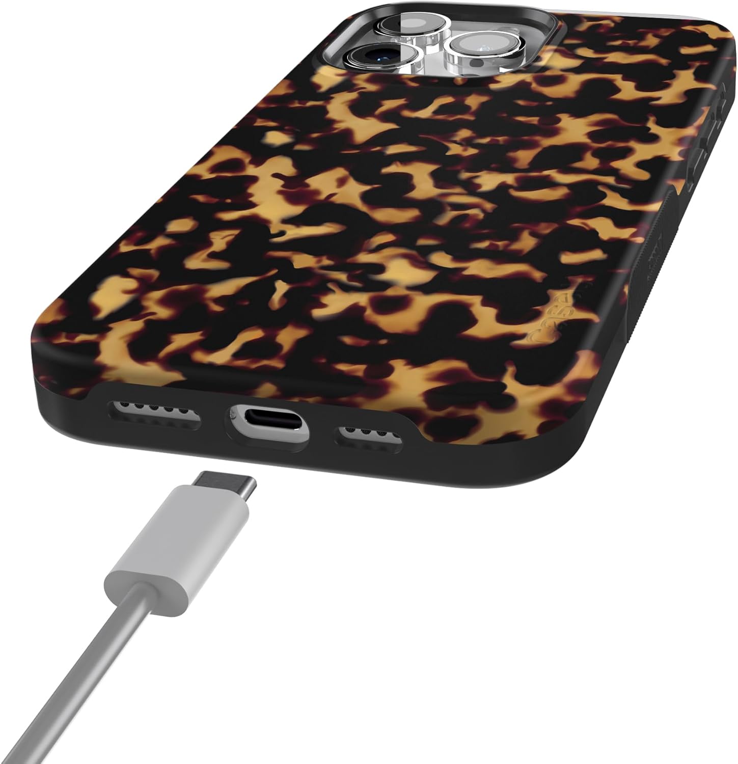 Casely iPhone 15 Pro Case | Shell Shocked | Tortoise Print | Bold Protective Design | Compatible with MagSafe