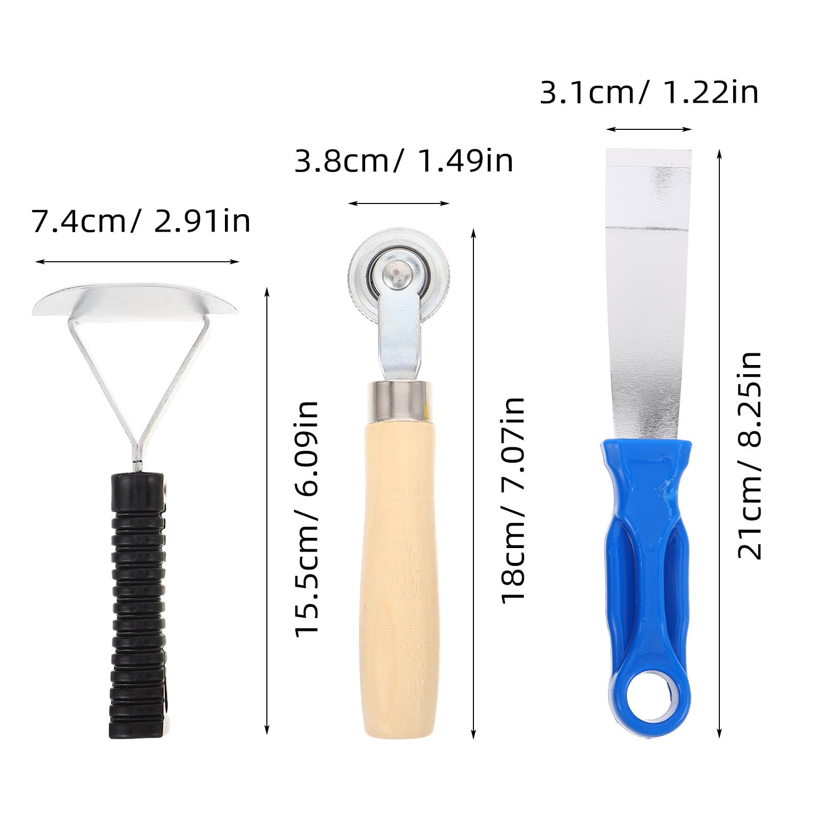 Zerodeko Kit Utensili Riparazione Pneumatici con Rullo Cucire Levigatrice Rotante Pneumatici Utensile Smussare Preparazione Kit Toppe Impieghi Gravosi Auto Moto