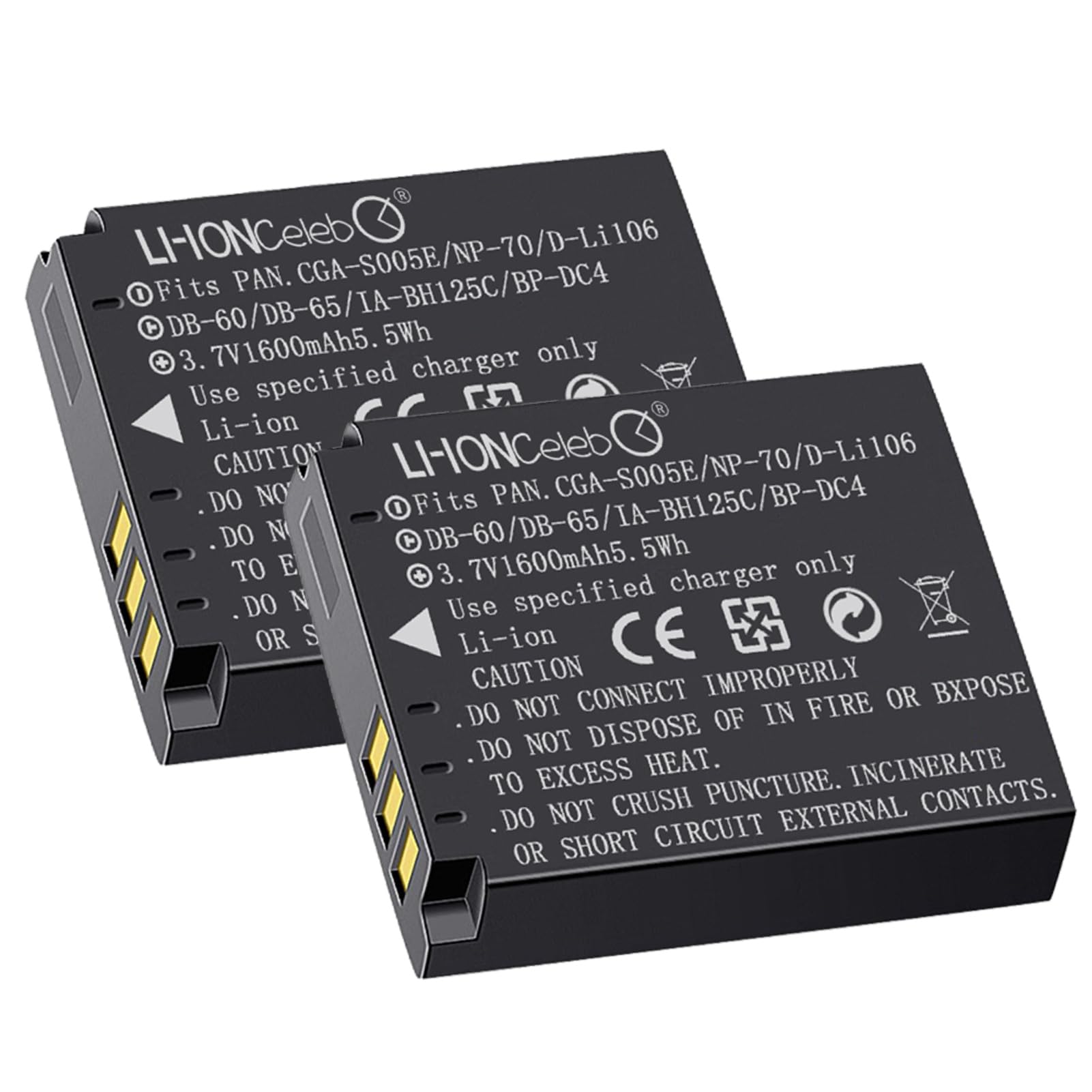 Amazon | 【Li-ion Celeb製品】 NP-70 D-LI106 DB-60 DB-65 RICOH対応