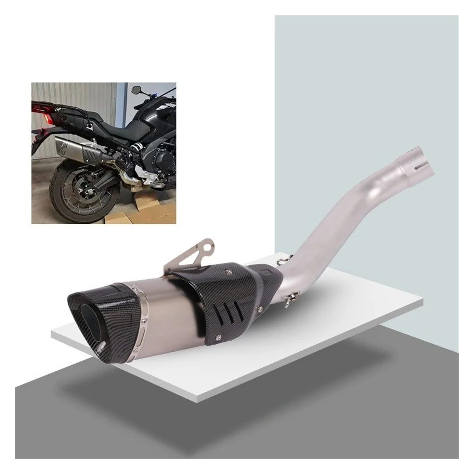 Marmitta Scarico Moto Per CFmoto Per 700MT Per CF 2025 2026 Sistemi Di Scarico Moto In Acciaio Collegamento Tubo Fuga Silenziatore 51mm Coda