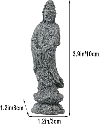 Miniatura 6 de livelyfish Estatua de Buda para acuario asiático, figuras de Buda meditando, escultura de Feng Shui, adornos para pecera, acuario, decoración de