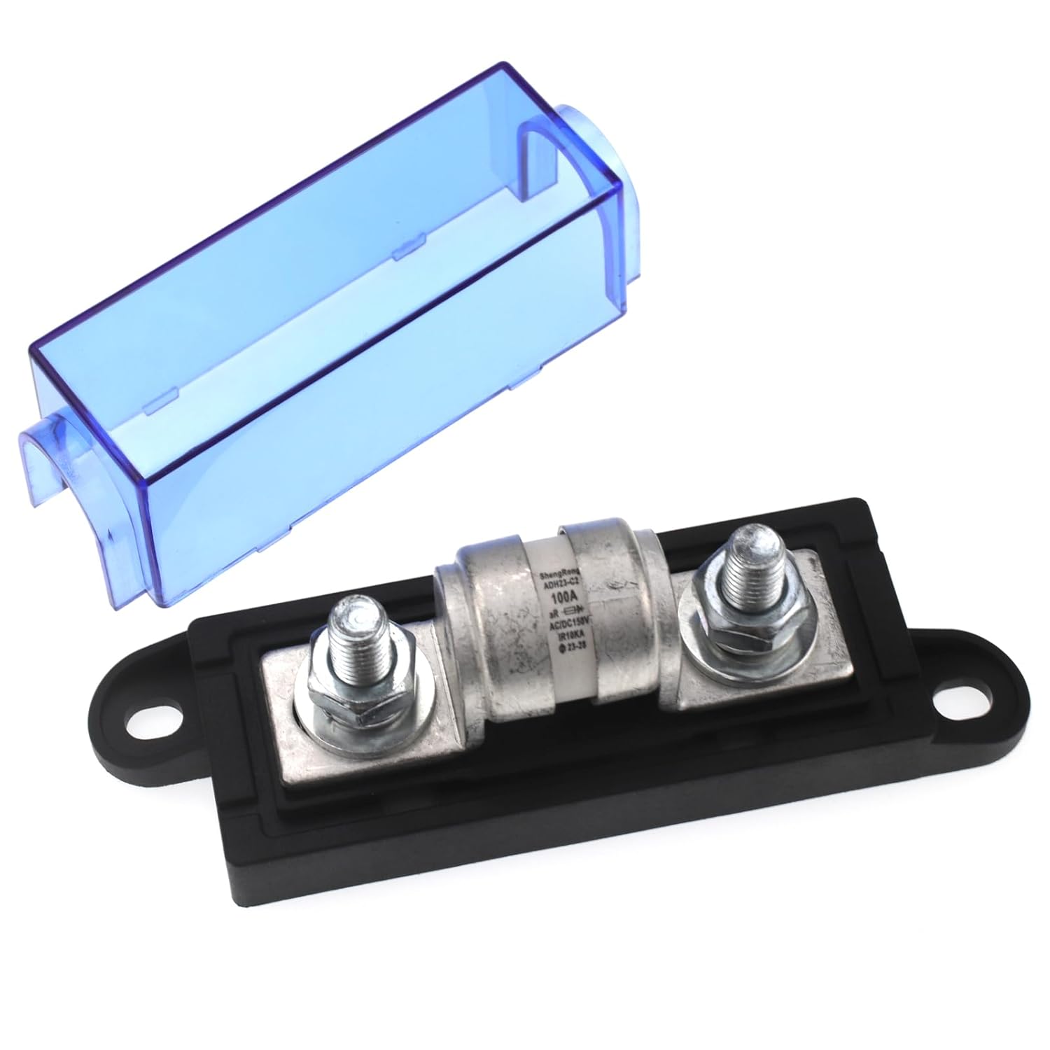 100 Amp Class T Fuse with Block, Operating 150V DC, 100A Fuse ANL Block for Inverters, ATV, RV, Boat, Cars, Truck, Car Stereos Systems