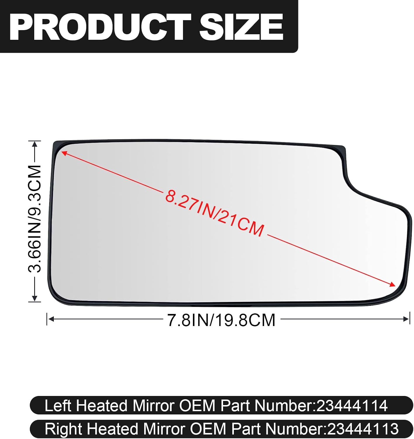 driver side heated mirror glass replacement for 2014-2017 chevy silverado gmc sierra 1500 2500 3500 heated exterior mirror with rear holder plate (lower-left) lower-left driver side