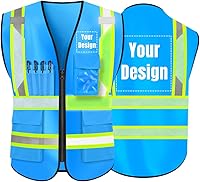 Vista 12 de YOWESHOP El chaleco reflexivo de la seguridad de la alta visibilidad modifica el chaleco del trabajo