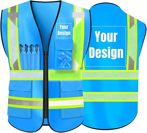 Miniatura 12 de YOWESHOP El chaleco reflexivo de la seguridad de la alta visibilidad modifica el chaleco del trabajo