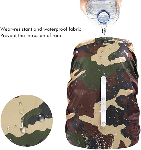 Miniatura 77 de LAMA 2 fundas impermeables de lluvia para mochila, protector reflectante a prueba de lluvia para antipolvo y antirrobo, L 41L-55L negro y azul