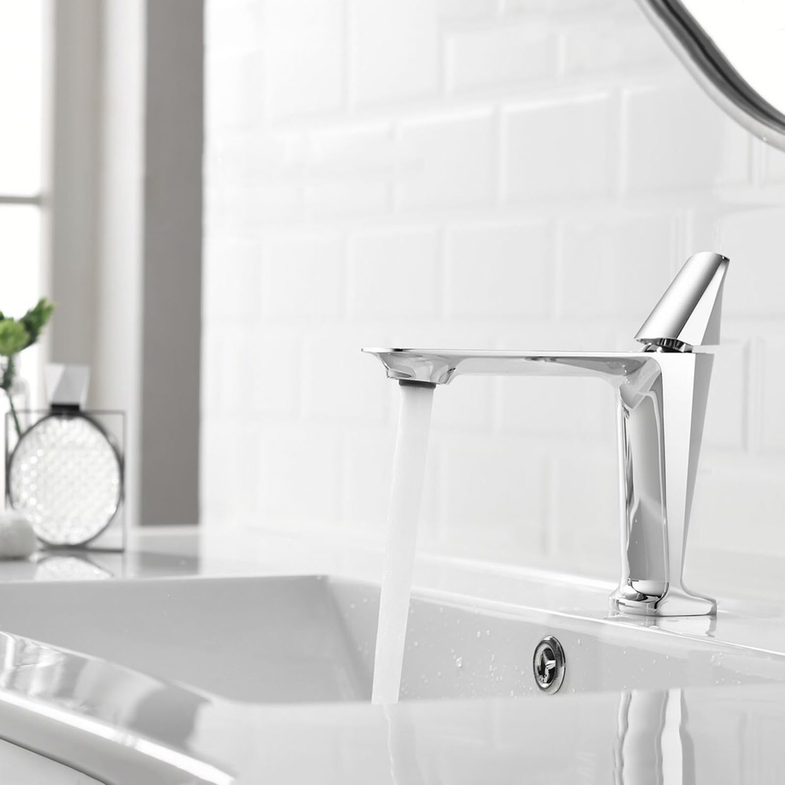 Robinet mitigeur de lavabo moderne étoile de lumière en laiton massif