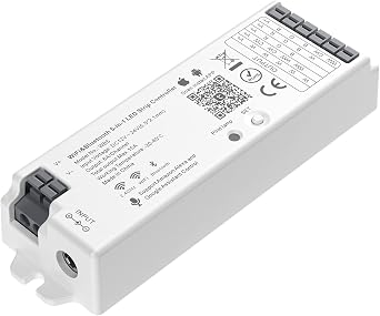 BTF-LIGHTING WB5 2.4GHz WiFi LED Controller for Dim/CCT/RGB/RGBW/RGBCCT LED | 5-in-1 PWM LED Dimmer Compatible with Alexa/Google Home/Tuya Smart/Smart Life APP, Work with WR01RF, WR02RF,DC12V/24V