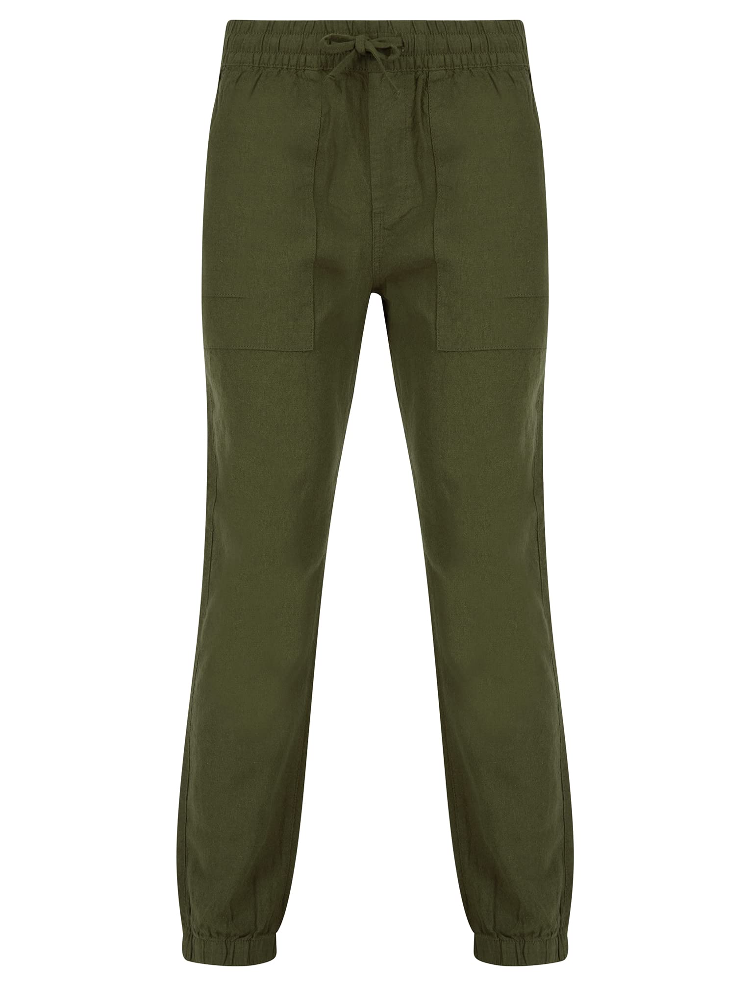 Tokyo Laundry Men's Linen Cotton Blend Comfort Fit Elasticated Waist Trousers