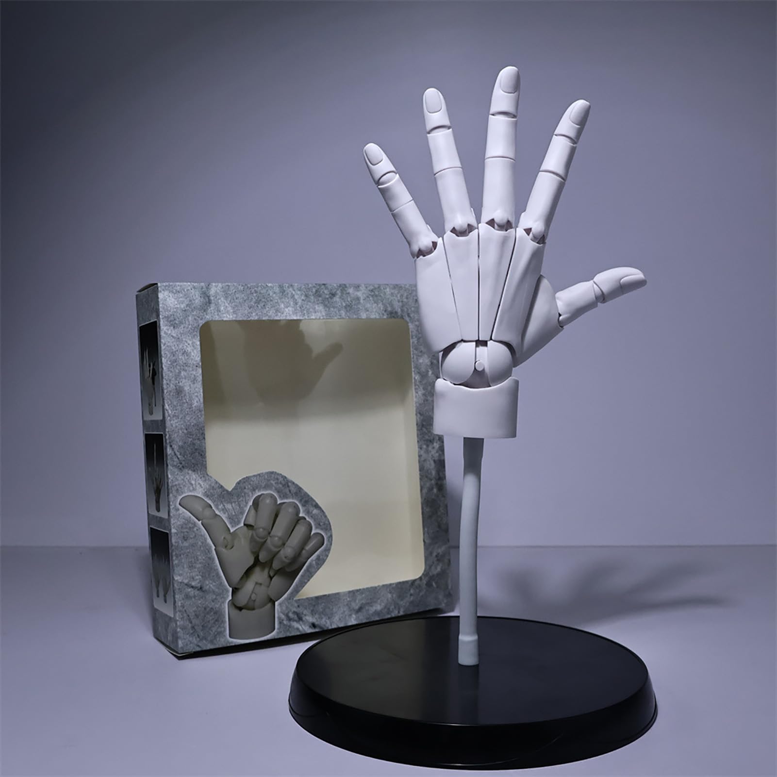Modelo de mano, 1: 1. Arte de palma simulada, dibujo de estudiante, referencia de cuerpo, mano, modelo de cuerpo humano, mano con base, soporte de exhibición, A
