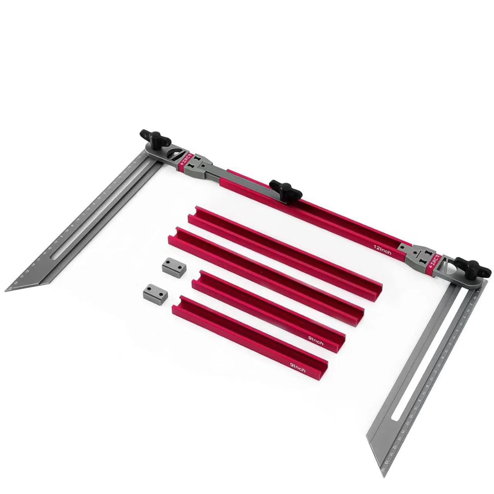 Qianly Plantilla para Escalones, Herramienta, Medidor de Escalones para Tabiques de Esquina,