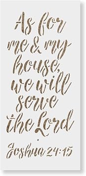 Stencil Revolution We Will Serve The Lord Bible Verse Stencil - Lord, Serve, Religion, Christianity