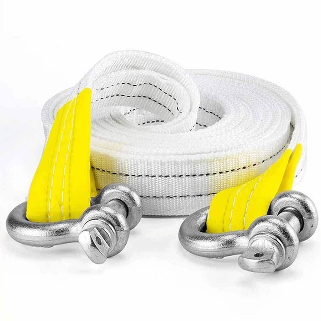 Abschleppseil Auto, PKW Notfall-Abschleppgurt 15 Tonnen Bruchfestigkeit 5M X 5CM, Dreifach Verstärkte Schlaufenende Für Sicherheit Mit Aufbewahrungstasche (Size:33000 Lbs)(Yellow,5m-5T)