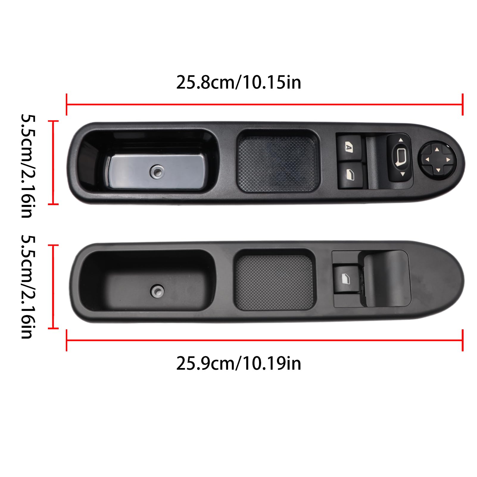 2 pulsanti per alzacristalli compatibili con 207 cites C3 6554QC 6490HQ 6554HJ 6 pin