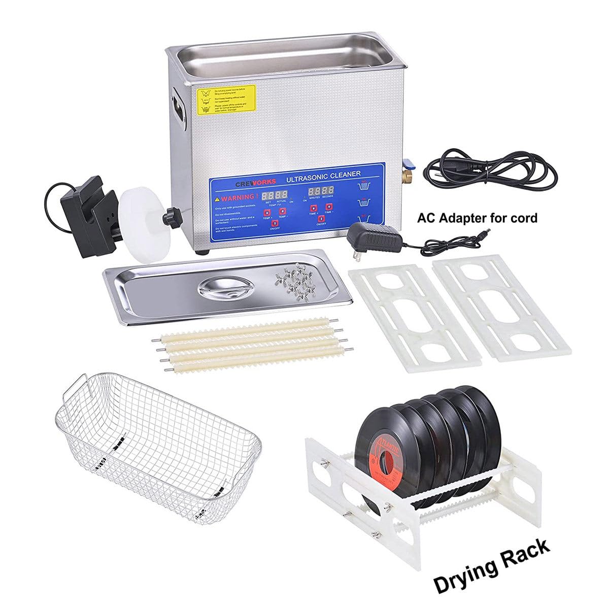 180w Pulitore Di Disco In Vinile Ad Ultrasuoni, Pulitori Per Dischi In Vinile Ad Ultrasuoni, Pulizia Di Dischi In Vinile Ad Ultrasuoni,Acciaio Inossidabile, Anti-Corrosione, Riduzione Del Rumore