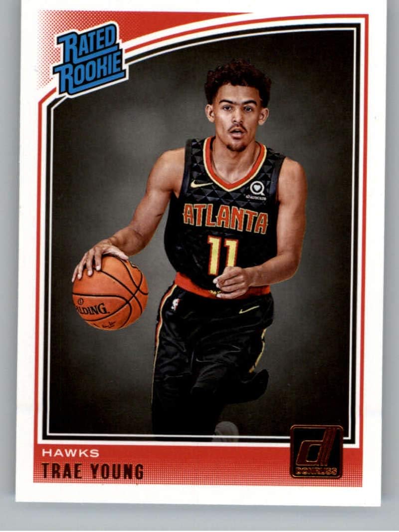 2018-19 Donruss #198 Trae Young Rated Rookie RC Rookie Atlanta Hawks NBA Basketball Trading Card