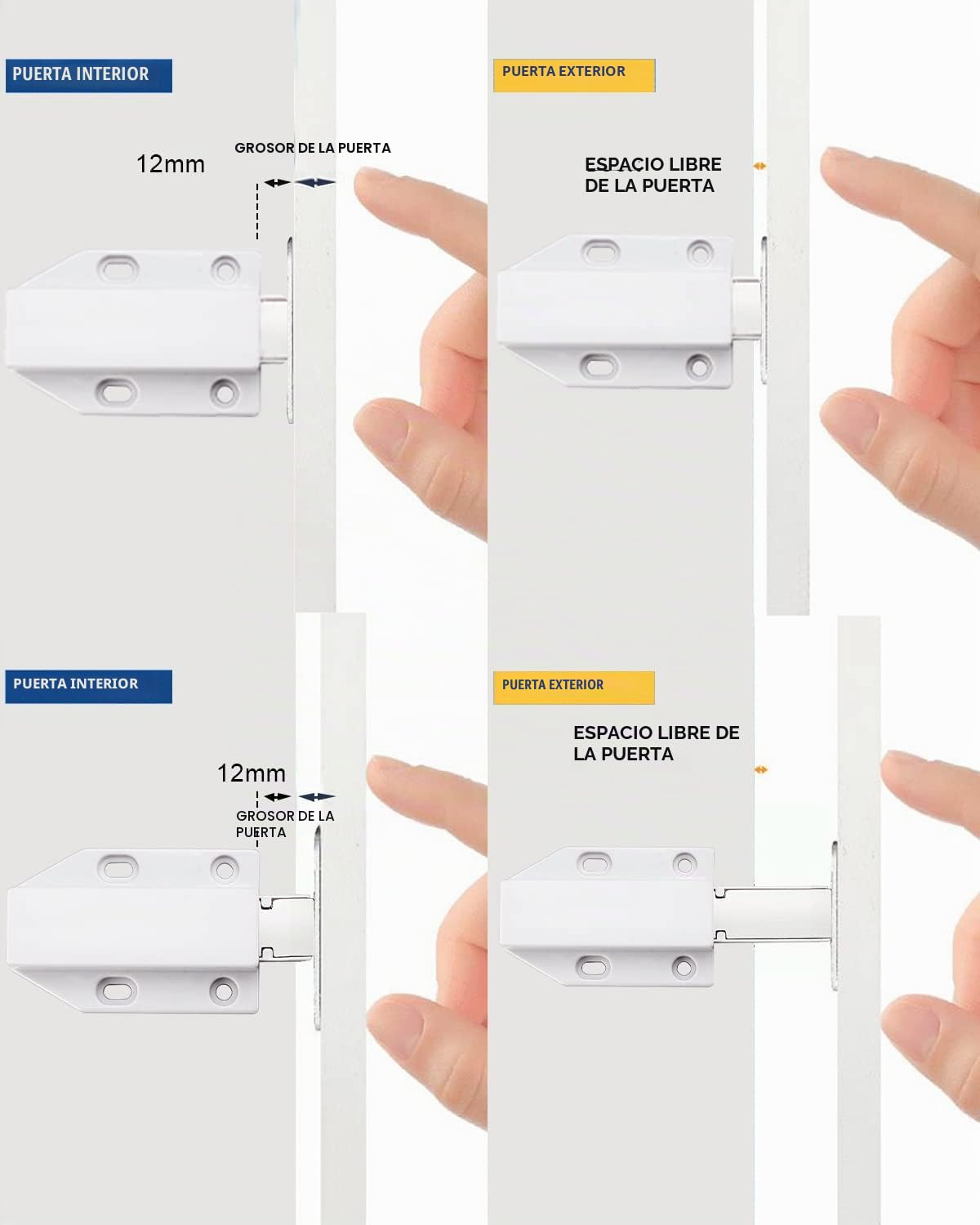 Jiayi - Cierre magnético para puerta de armario, cierre magnético para puerta de armario, cierre de puerta de armario, imán de puerta, cierre de cajón de cocina, abridor de empuje para puerta de