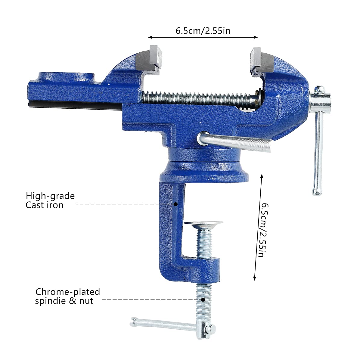 Mesa giratoria de 360 grados universal Vice Banco portátil Pinza abrazadera Inicio Abrazadera suministro madera Reparación carpintería Herramienta mano metalería Máquina de soldar