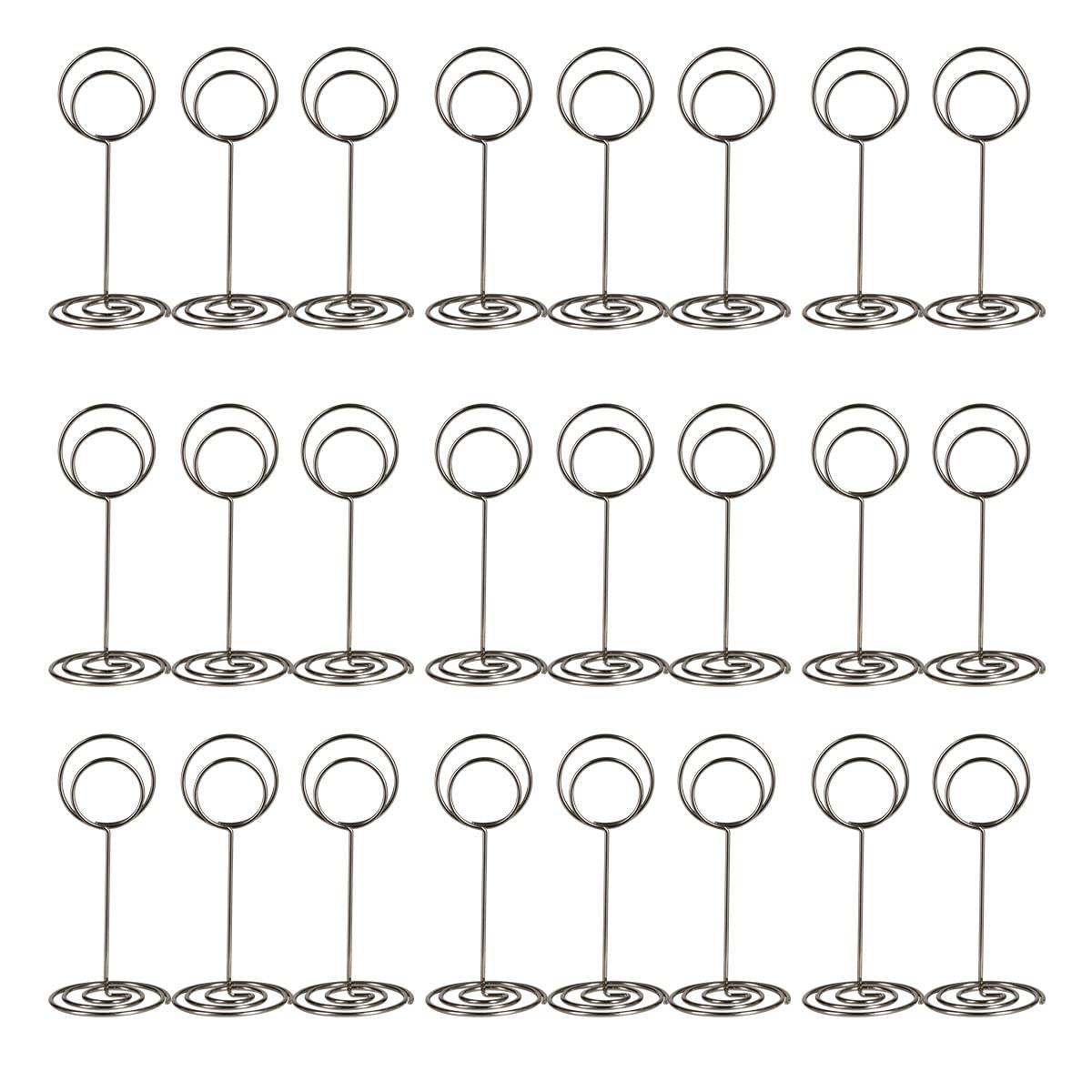 Table Number Holders, Simple Sign Stand Place Card Holder, Delicate Name Reusable Picture Memo Note Holder for Wedding Birthday Party Restaurant (