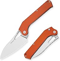 Vista 10 de TACRAY Cuchillo de chef de cocina plegable, cuchillo de campamento plegable de 5.49 pulgadas con hoja de acero inoxidable 10cr15mov, mango G10