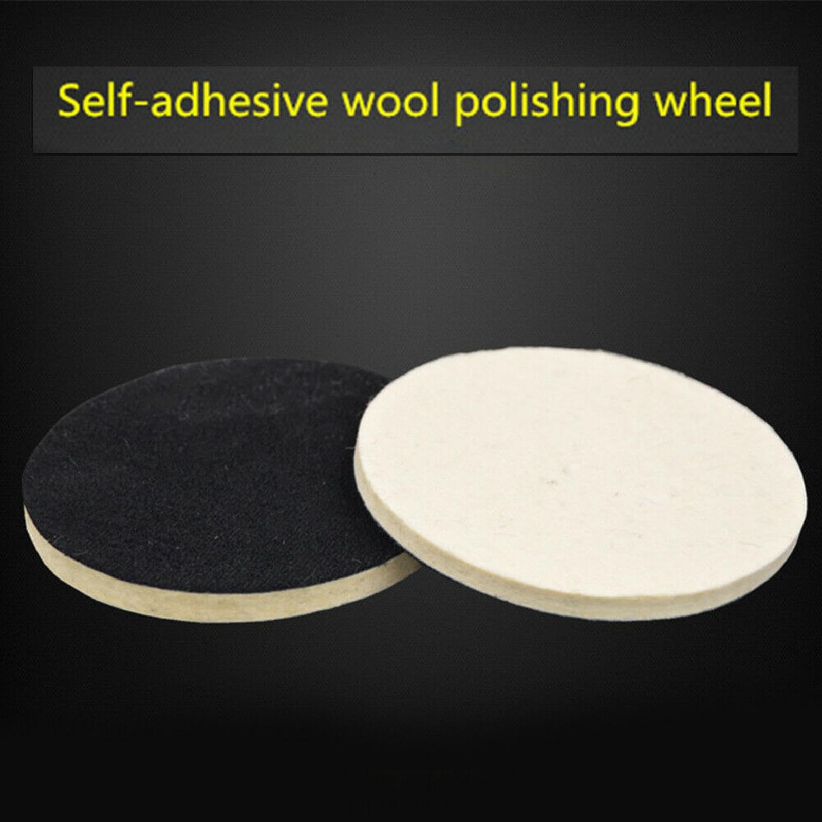 Lot de 6 disques de polissage en laine auto-agrippants pour métal, voitures, verre, pierre, bois (150 mm)