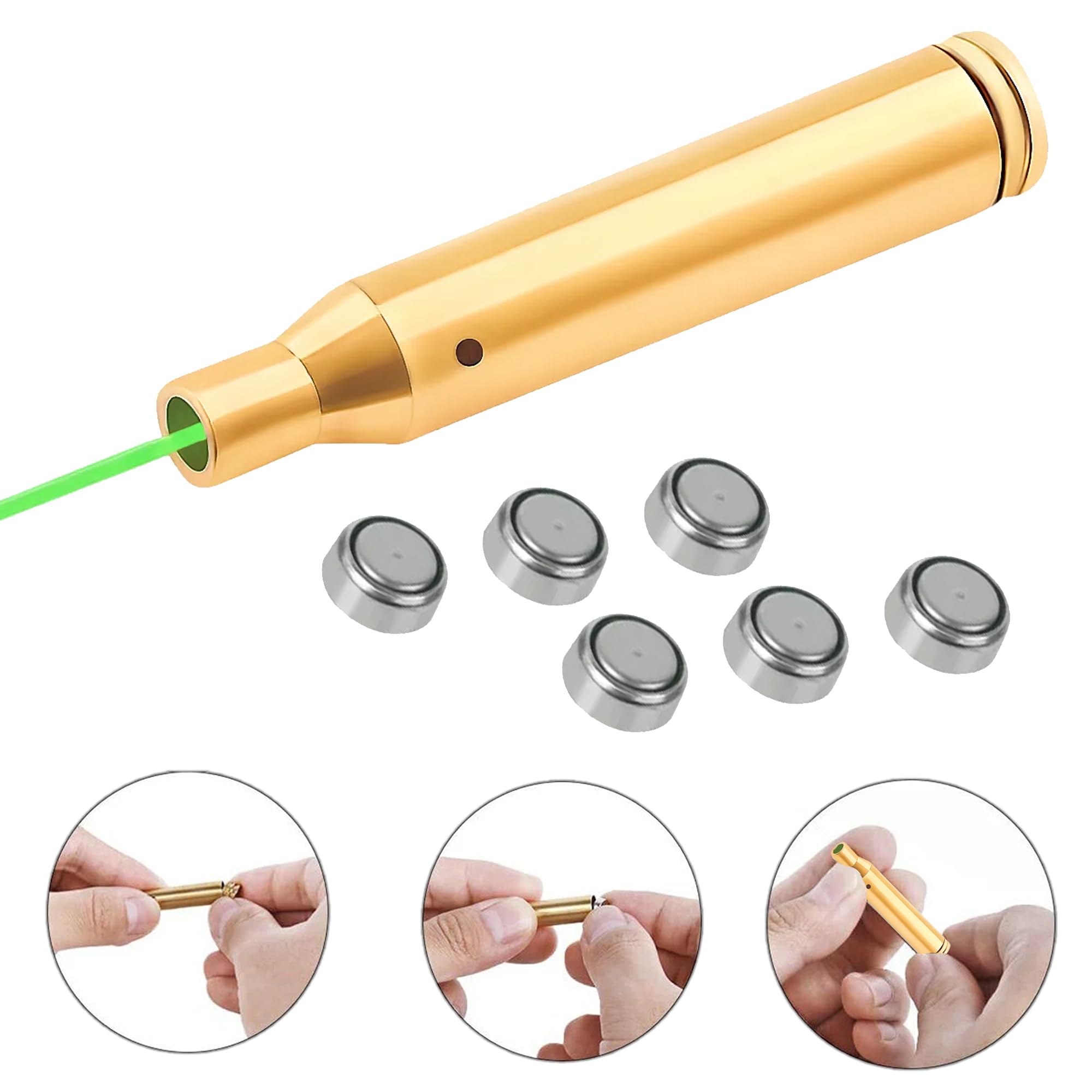 GOTICAL 30-06 25-06 and 270 Cartridge Laser Bore Sighter .270 Red Laser Sight Hunt Boresight Hunting Bore Sight