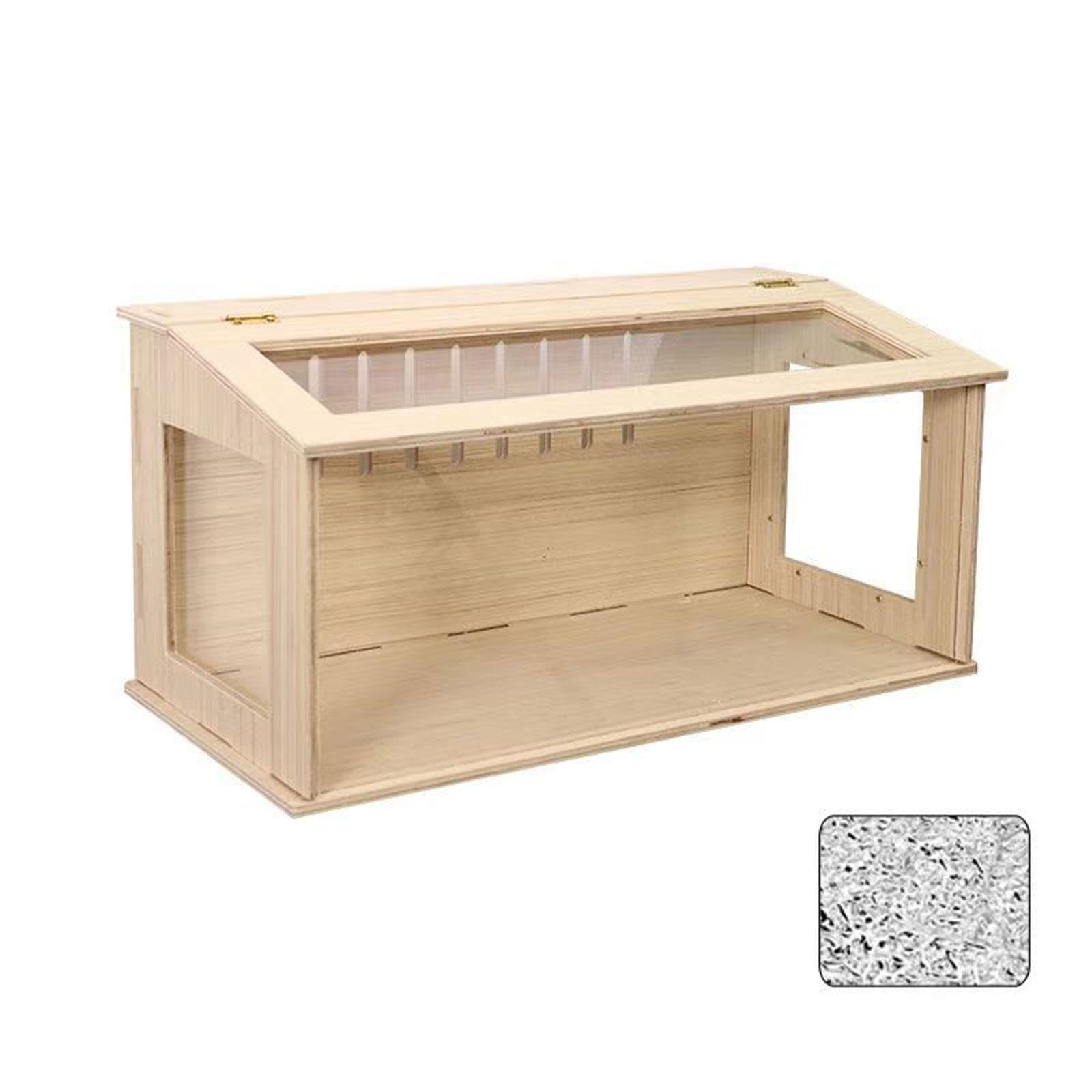 Harilla Jaula para Hámster, Nido, Jaula para Animales Pequeños, Escondite, Comedero, Hábitat para Hámster, Ratones, Jerbos Y Chinchillas, Lados opacos 60cm