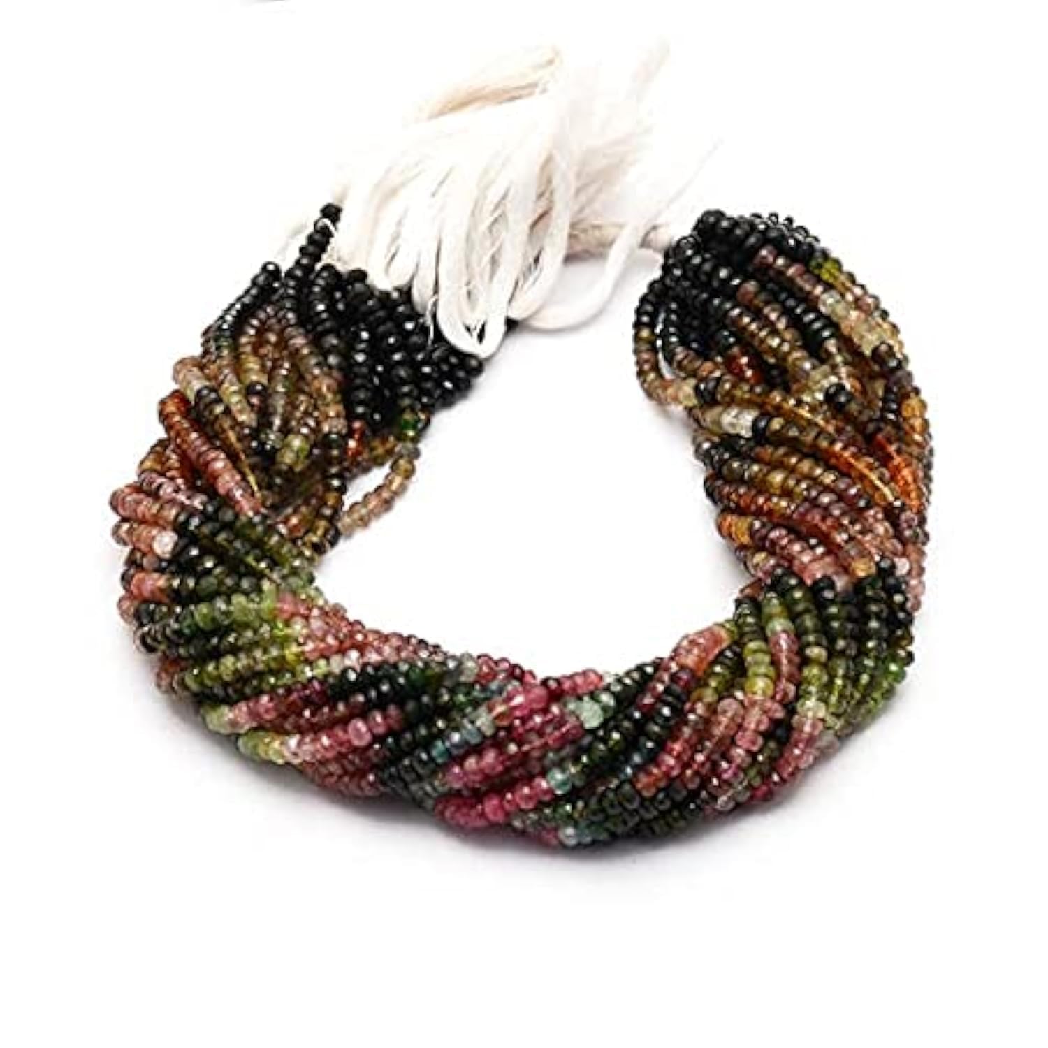 Tourmaline multicolore en fil de perles naturelles pour créer vos bijoux facilement
