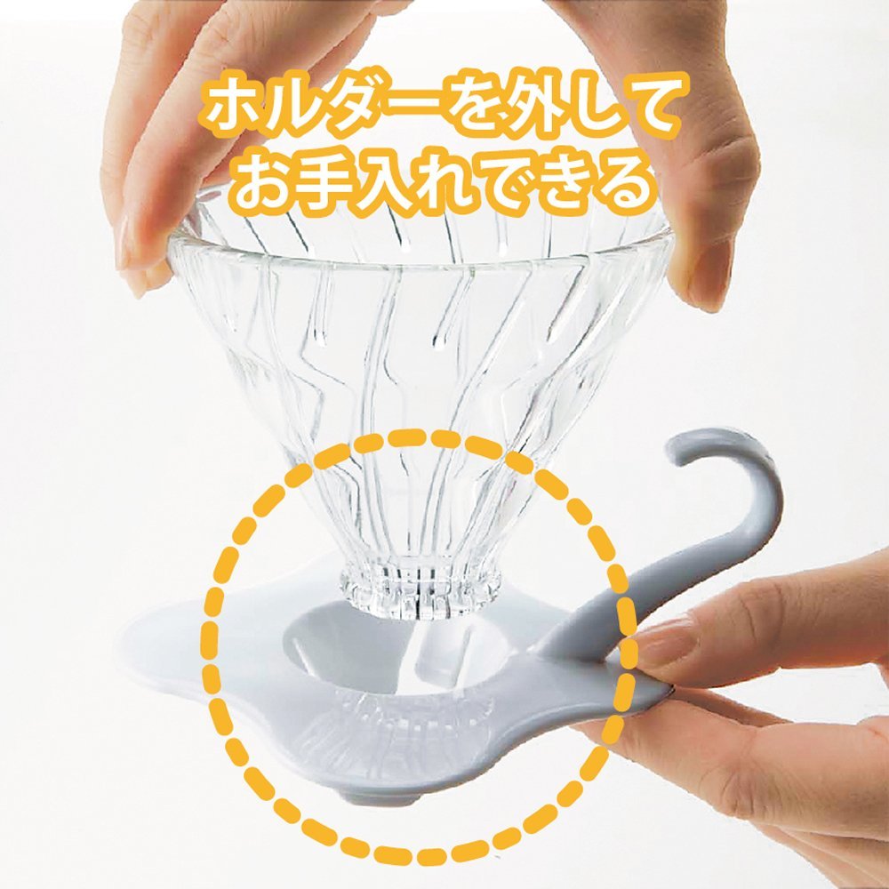 Hario V60 Glass Coffee Dripper - Red (Size 02) -3