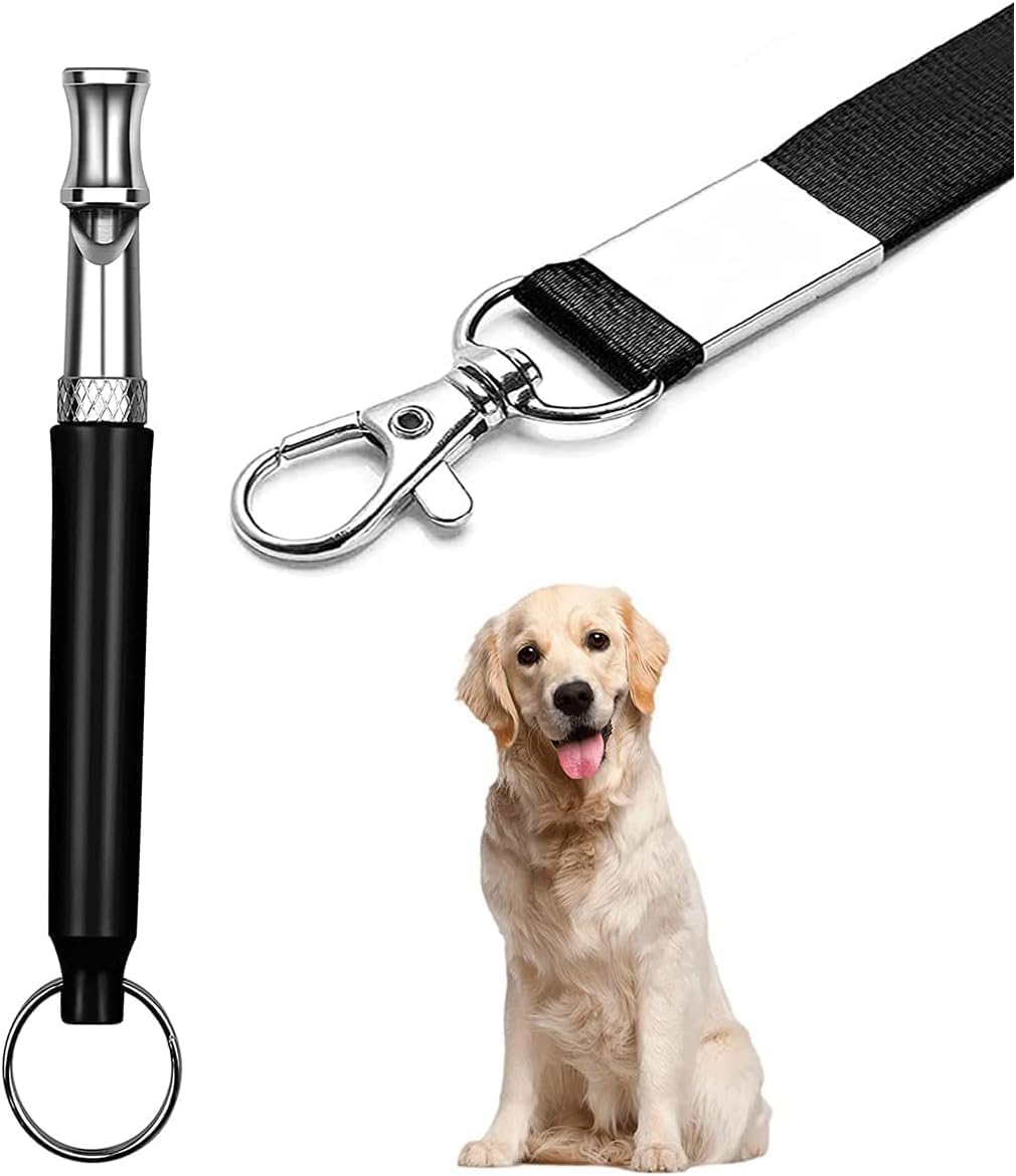 RvPaws Dog Whistle,Dog Whistle to Stop Barking,Recall Training,Ultrasonic Silent Dog Whistle Training to Stop Barking Control Devices for Neighbors Dog,with Black Lanyard