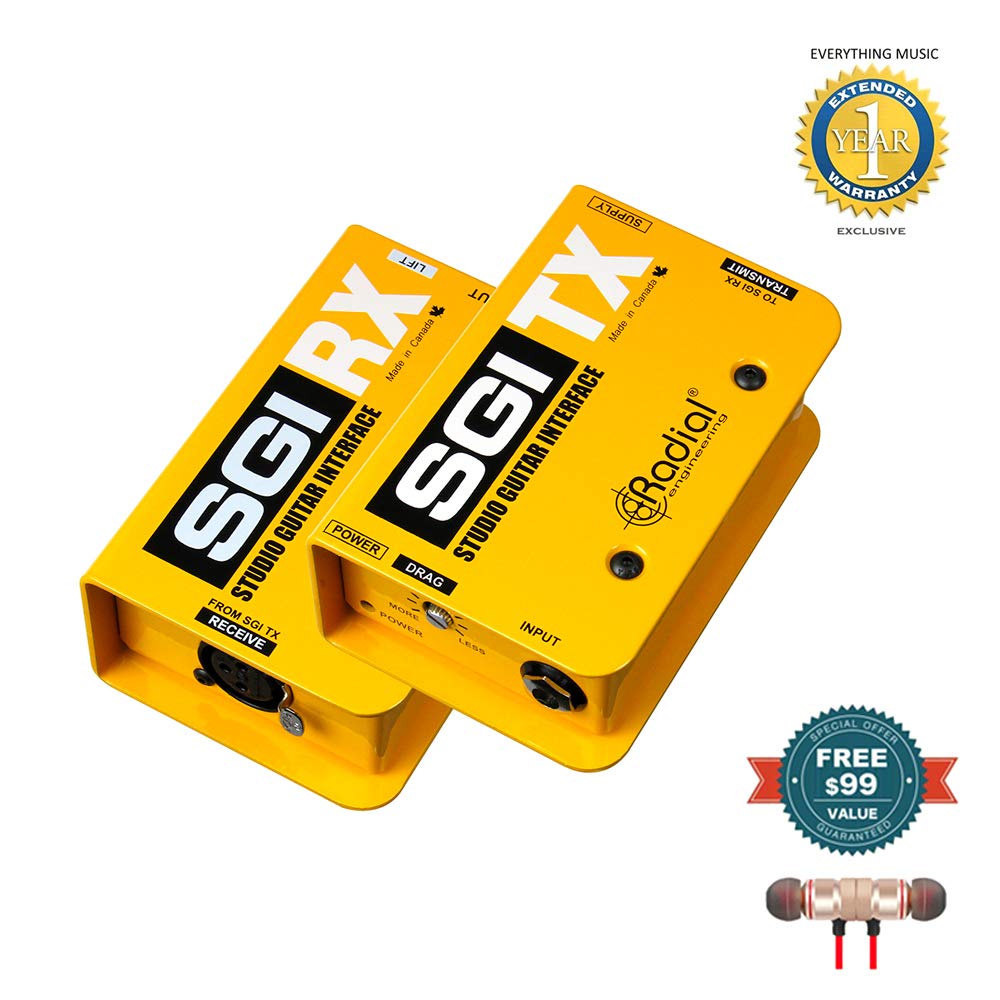 Radial EngineeringSGI Studio Guitar Interface System includes Free Wireless Earbuds - Stereo Bluetooth In-ear and 1 Year Everything Music Extended Warranty