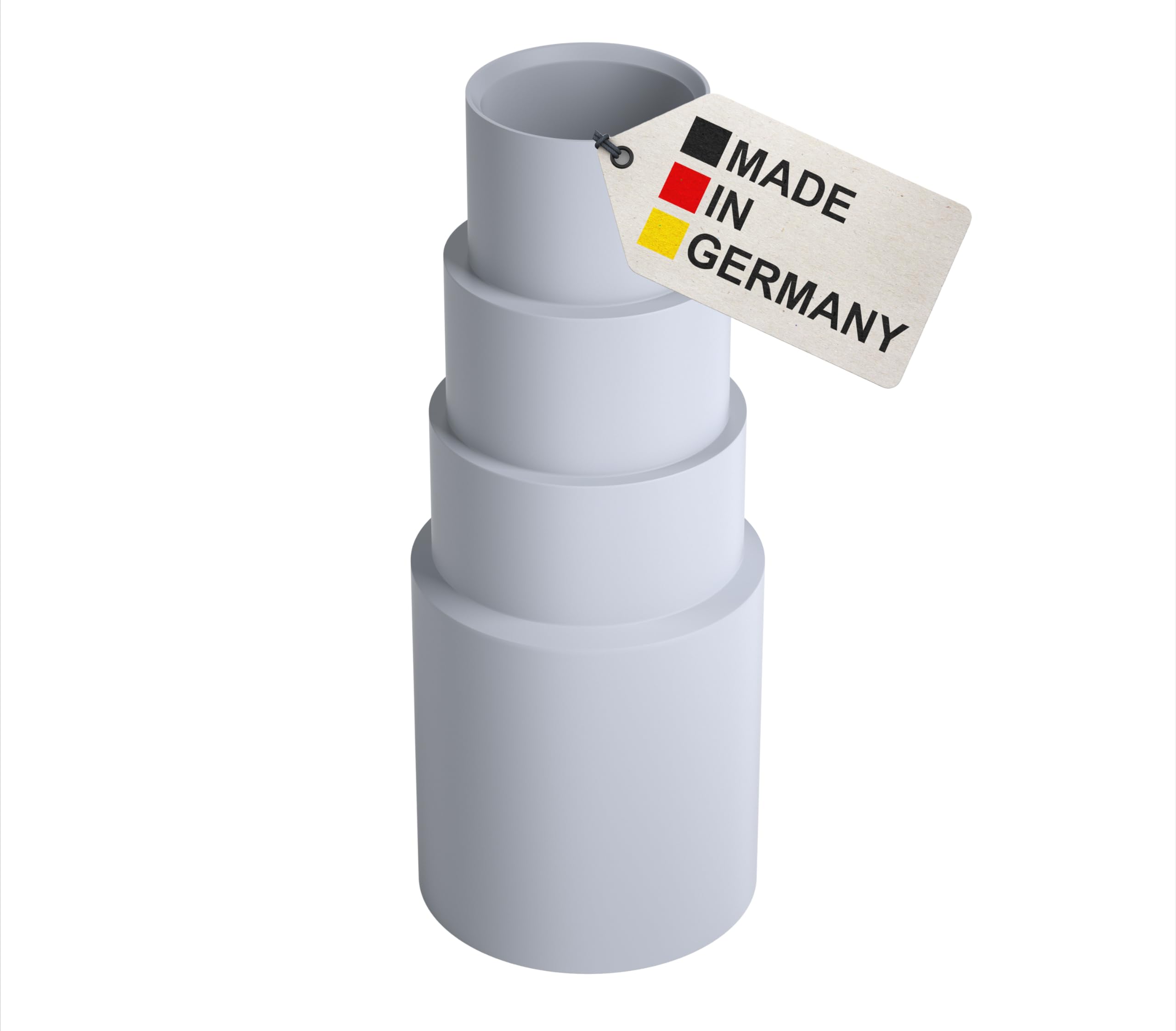 Bauheld Lightgrey Bauheld® Vacuum Cleaner Hose Attachment [Made In Germany] - Adapter For Vacuum Cleaner Nozzle Made Of Sturdy Pvc Rubber [Pack Of 5] - Suitable For Makita Bosch Kärcher Einhell Festool Eibenstock