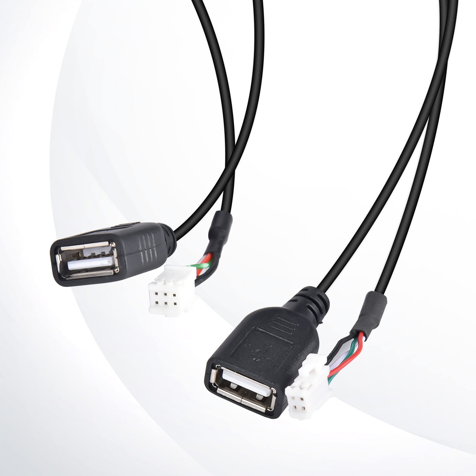 Hikity 2 Adattatori per Cavi USB 2.0 per Auto 4 Pin e 6 Pin Adattatore USB per Autoradio Android