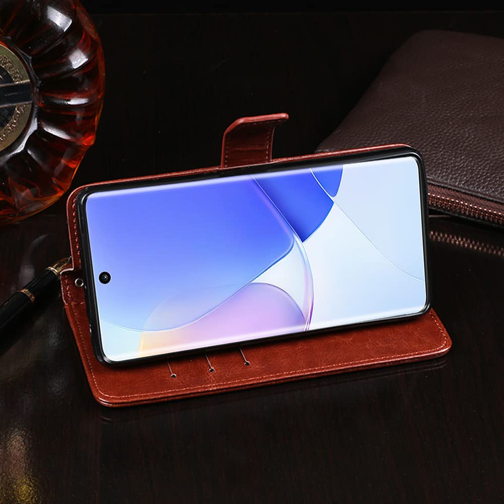 Étui Coque Pliant Pour Huawei Nova 9 / Honor 50 - Cuir Synthétique Noir - Neuf Avec Accessoires