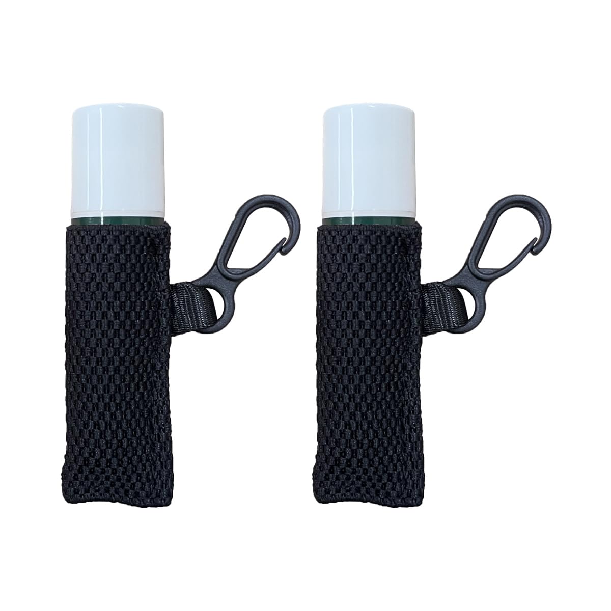 KVZVK 2PCS Lip Balm Holder Lipstick Keychain，Portable Clip Lip Balm Holder Lip Gloss Elastic Sleeves Keychain（black
