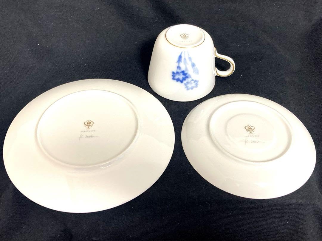 大倉陶園　御用邸の花　デザート皿　6客 大倉陶園御用邸の花デザート皿6客