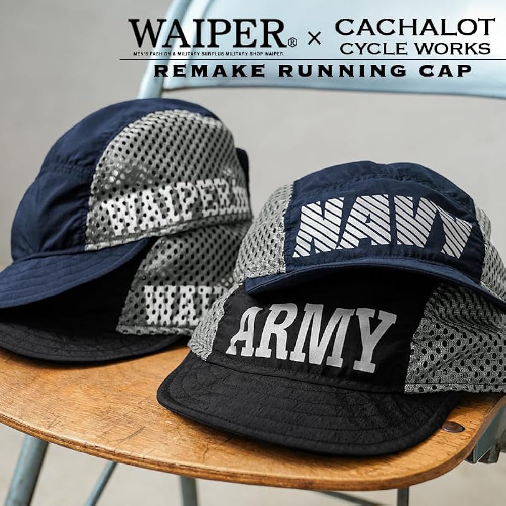 ワイパー WAIPER リメイク ランニングキャップ CACHALOT ネイビー WAIPER.inc リメイク ランニングキャップ Remake by CACHALOT