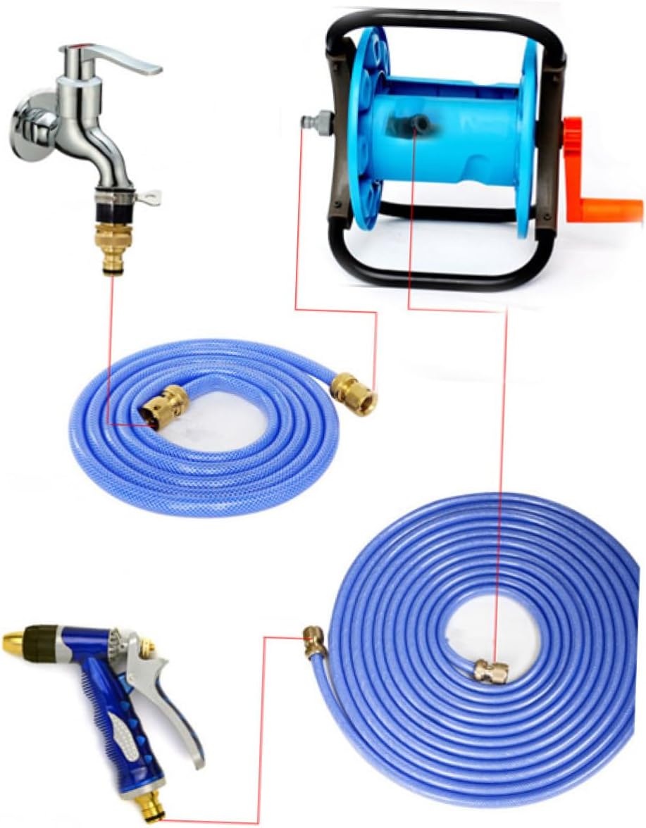 25M Portable Garden Hose Reel Cart Durable Water Hose Storage Rack with Hand Crank for Easy Use and Organization for Home and Professional Landscaping
