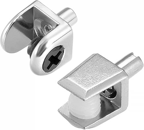 uxcell Soportes de estante de vidrio, clip de abrazadera de aleación de zinc para 0.197-0.315 in de grosor, total 20pcs